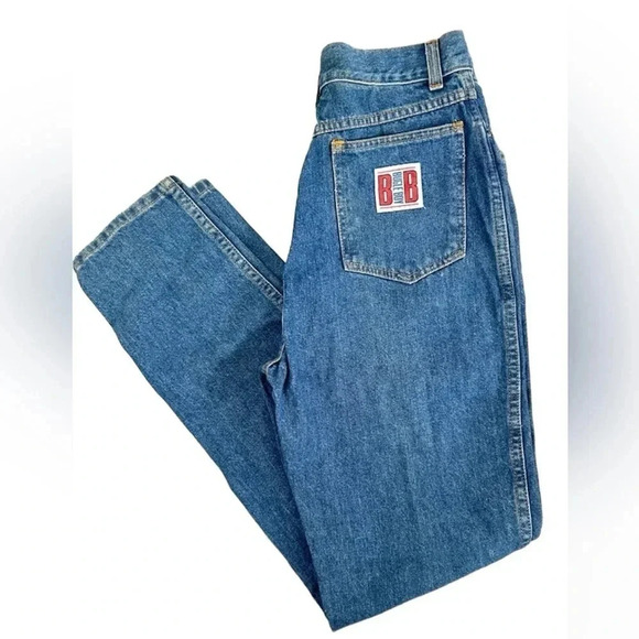 Bugle Boy Deadstock 100% Cotton High Rise Denim Blue Jeans Size 29 waist - Picture 3 of 14